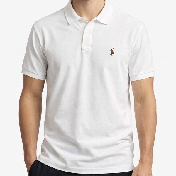 Premium Men’s Classic White Polo T-Shirt  Stylish Casual Fit