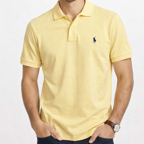 Premium Men’s Light Yellow Polo T-Shirt Classic Casual Wear