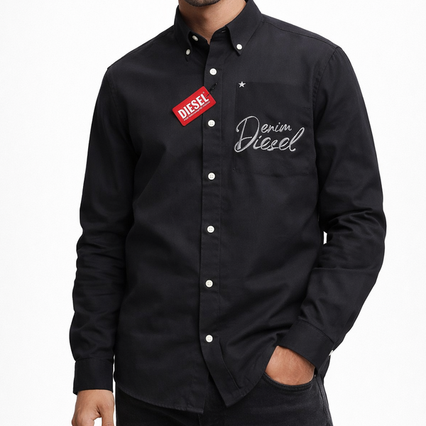 Premium Denim Script Casual Shirt Collection