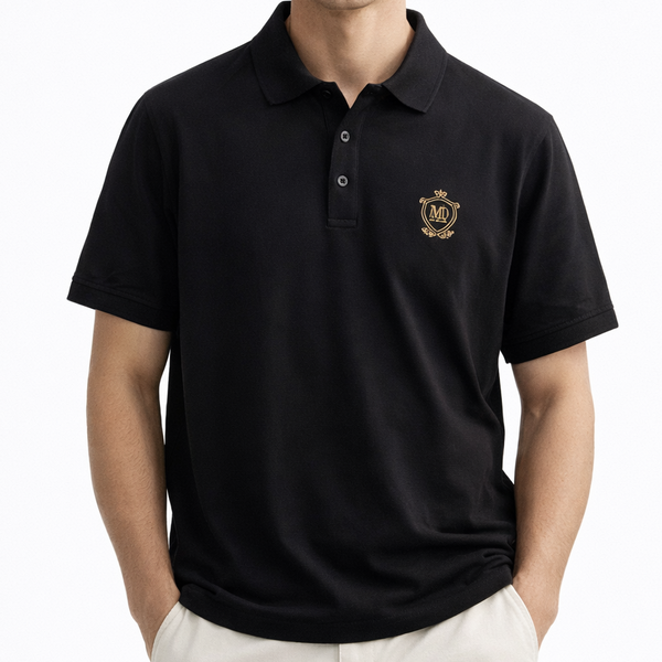 Premium Black Polo Neck T-Shirt for Men