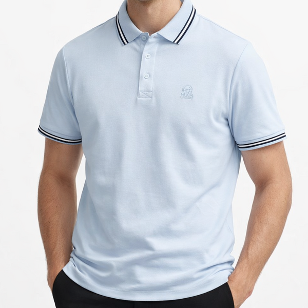 Premium Sky Blue Polo Neck T-Shirt for Men