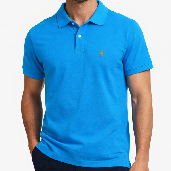 Premium Sky Blue Polo T-Shirt for Men Smart Casual Classic Wear