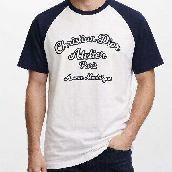 Premium Branded  White Raglan T-Shirt for Men