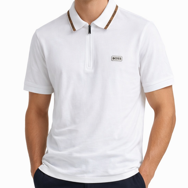 Premium Branded Regular Fit  Zip Collar Polo T-Shirt For Men