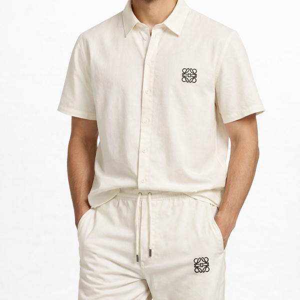 Premium White Co-Ord Shirt & Trouser Set for Men