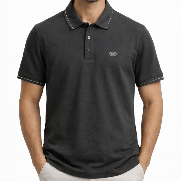 Premium Men’s Dark Grey Polo T-Shirt – Stylish & Comfortable Fit