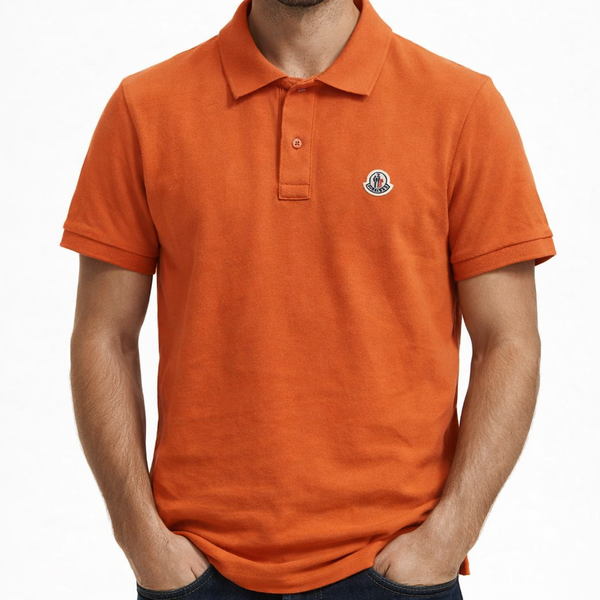 Premium Men's Rust Orange Polo T-Shirt  Exquisite Brand  Inspired Collar Half Sleeve T-Shirt