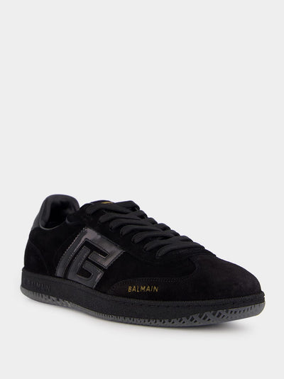 Black Suede and Patent Leather Sneakers