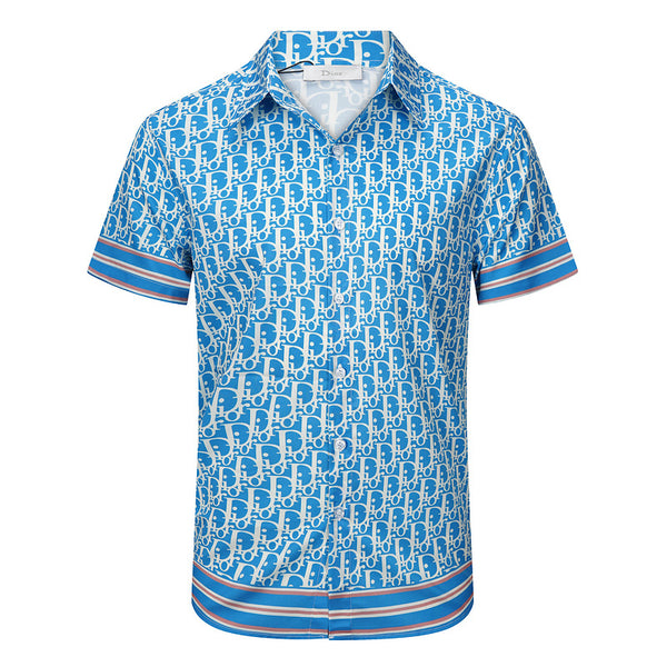 Luxurious Logo  Oblique Short-Sleeved Hawaii Shirt