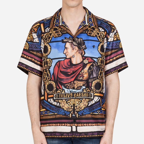 Luxury Hawaii Shirt With Julius Cesar Print
