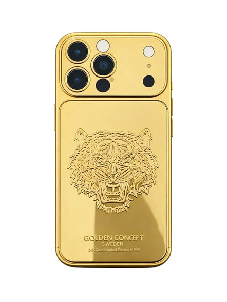 Golden Tiger Luxury Back Cover for iPhone 15, 16 & 17 Series