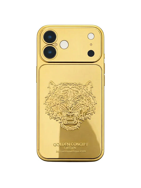 Golden Tiger Luxury Back Cover for iPhone 15, 16 & 17 Series