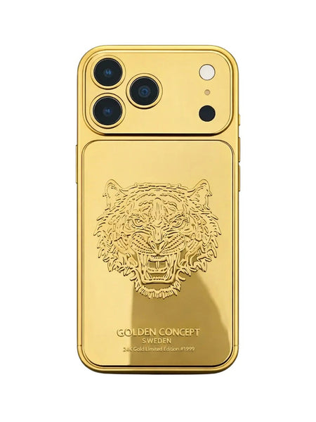 Golden Tiger Luxury Back Cover for iPhone 15, 16 & 17 Series