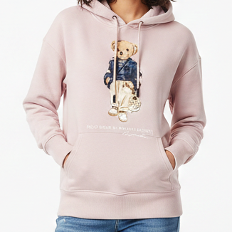 Premium Pink  Bear Graphic Hoodie Cozy & Cute Style