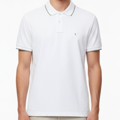 Luxury Solid T-shirt With Embossed Brand Logo