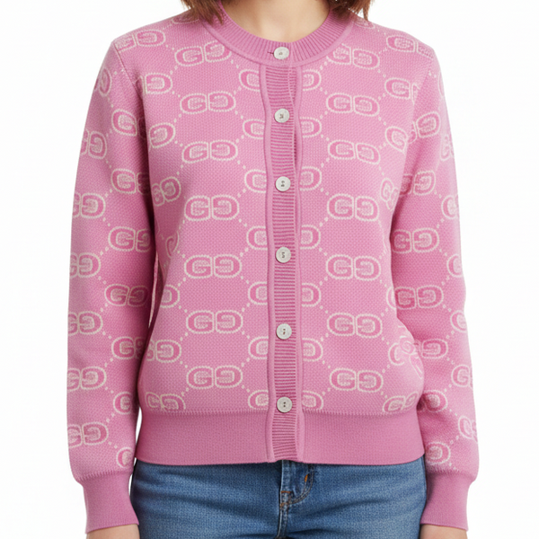 Women Luxury Soft Knit Patterned Cardigan