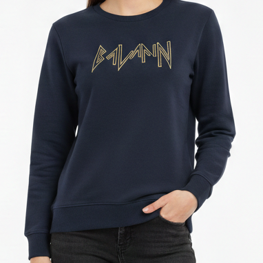 Navy Blue Logo Sweatshirt  Bold & Premium Street Style