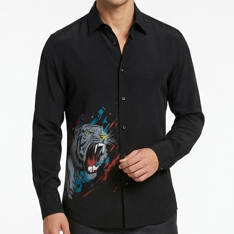 Bold Luxury Statement Shirts Tiger & Panther Print Edition