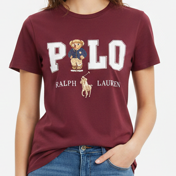 Women’s Premium Polo Graphic T-Shirt Casual Round Neck Tee