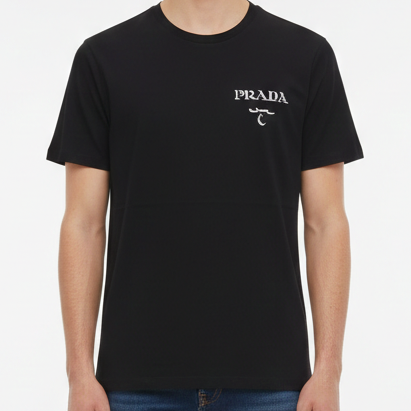 Branded  Black Logo Print T-Shirt  Modern Minimal Edition