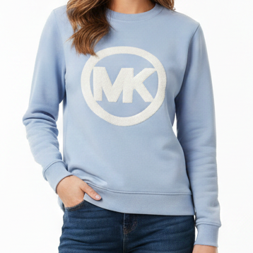 Premium Light Blue  Brand Logo Sweatshirt