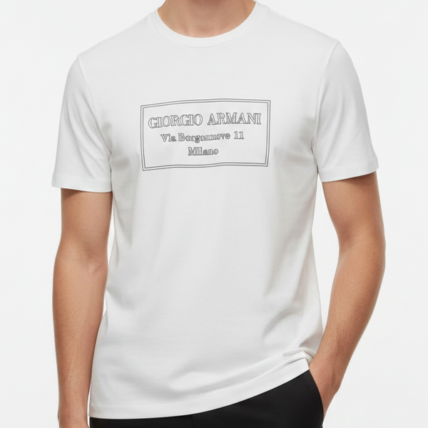 Premium Borgonuovo 11 White Printed T-Shirt