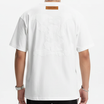 Premium Quality  Big Patched Logo Drop Shoulder Tee
