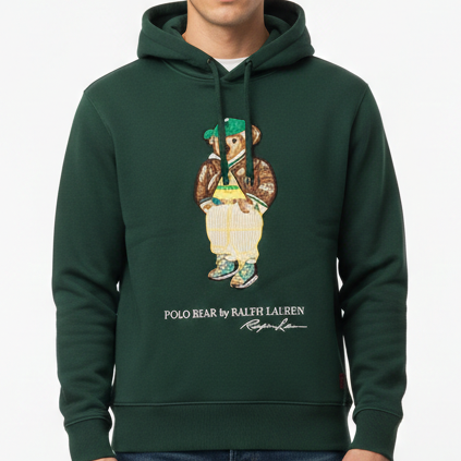 Premium Green  Bear Hoodie for Men