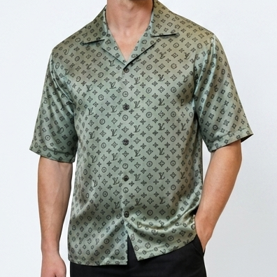 Premium Drop Shoulder Monogram Casual Shirt