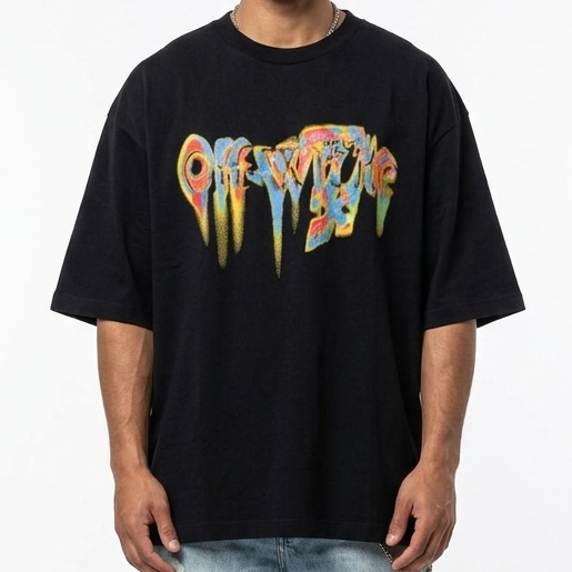 Premium Black Oversized Embroidered T-Shirt for Men Front & Back Streetwear Design