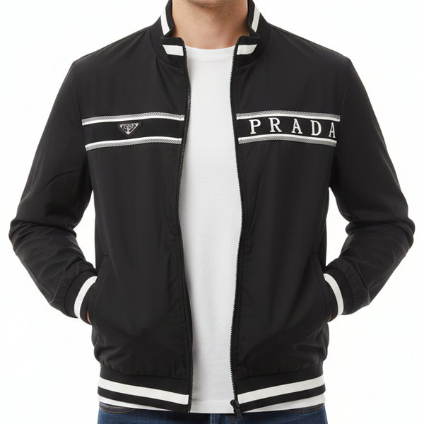 Premium Black Zip-Up Designer Jacket