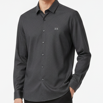 Classic Black Pinstripe Formal Shirt Timeless Luxury Elegance