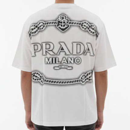 Branded  Printed  Drop Shoulder T-Shirt For Men
