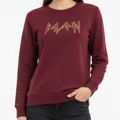 Premium  Maroon Logo Sweatshirt  Bold Style with Luxury Comfort
