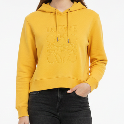 Branded  Anagram Embossed Sweatshirt Hoodie