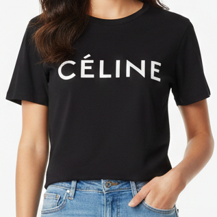 Classic Black Logo T-Shirt for Women Chic & Timeless Style