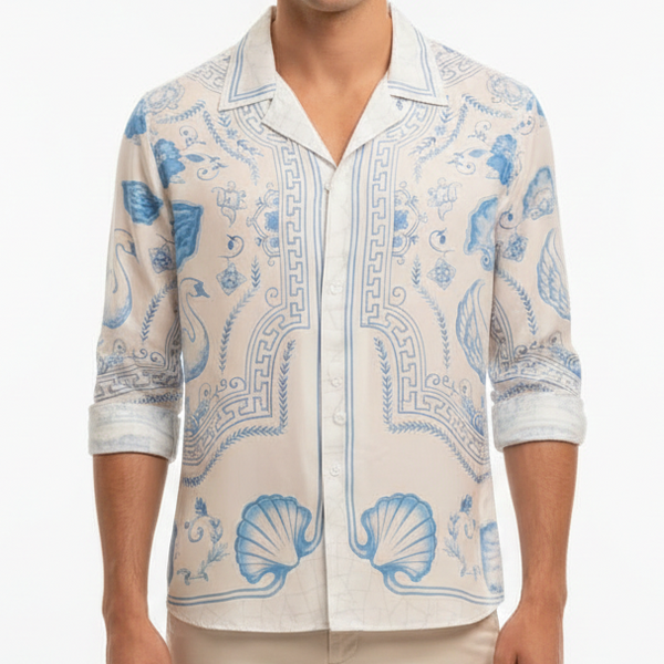 Premium Graphic-Print Full Sleeve  shirt