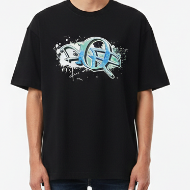 Premium Oversized  Graphic Print Logo T-Shirt