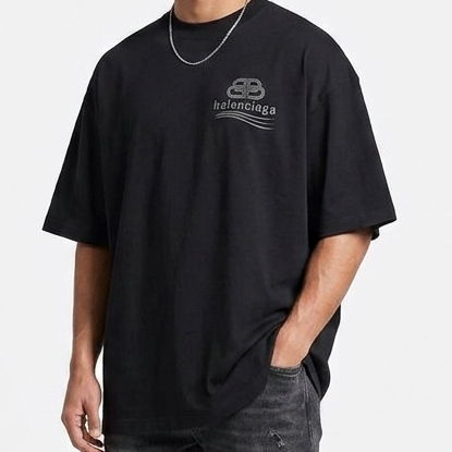 Premium Black Logo Over sized T-Shirt  Minimalist Streetwear Essential