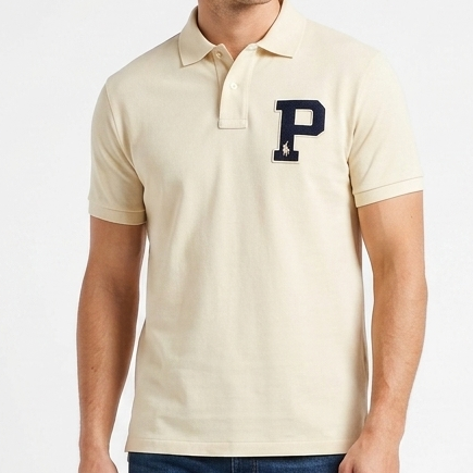 Premium Cream Polo T-Shirt for Men Classic Regular Fit Casual Wear