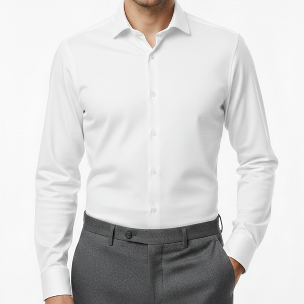 Luxury Brand  Signature White Formal Shirt