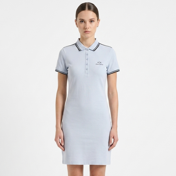 Luxury Branded  Contrast Logo Polo Dress