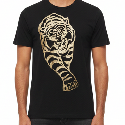 Men’s Premium Black Tiger Graphic T-Shirt