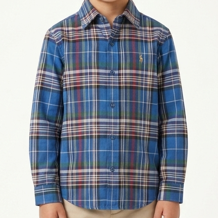 Luxury Kids Stylish Blue Checkered Shirt