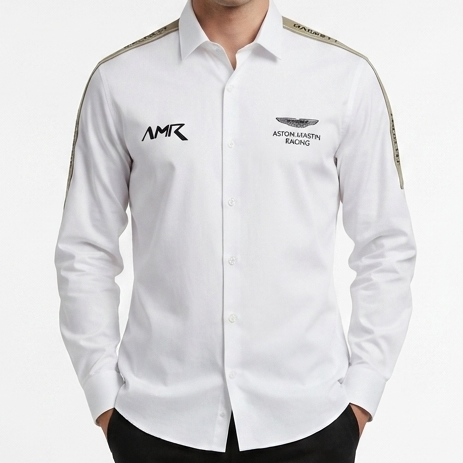 Premium Regular Fit Shirt with Brand  Signature Sleeve Stripes