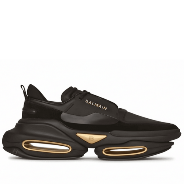 Luxury Black Chunky Sole Designer Sneakers