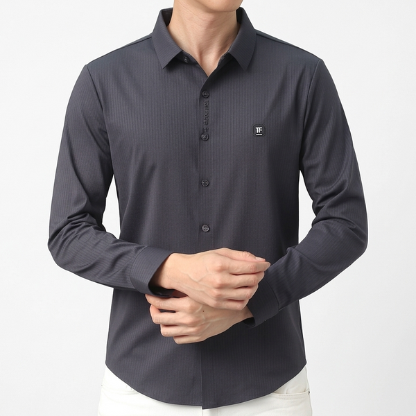 Luxury Dark Navy Formal Shirt  Premium Designer Collection