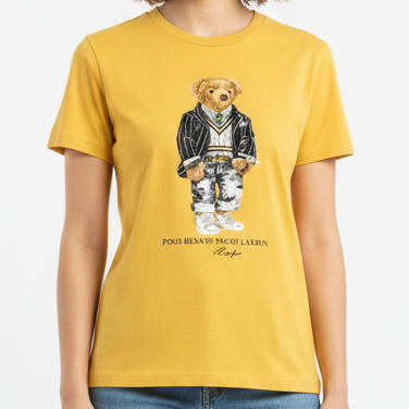 Exclusive Yellow Polo Bear Graphic T-Shirt