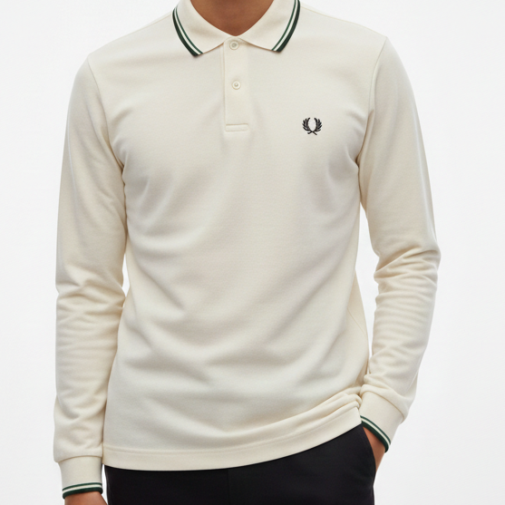 Premium Classic Full Sleeve Polo Shirt with Signature Tipped Collar