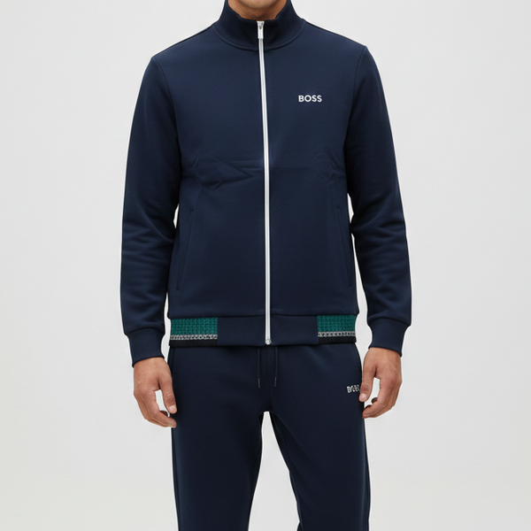 Luxury Brand Signature Track set with Contrast Zip Detail